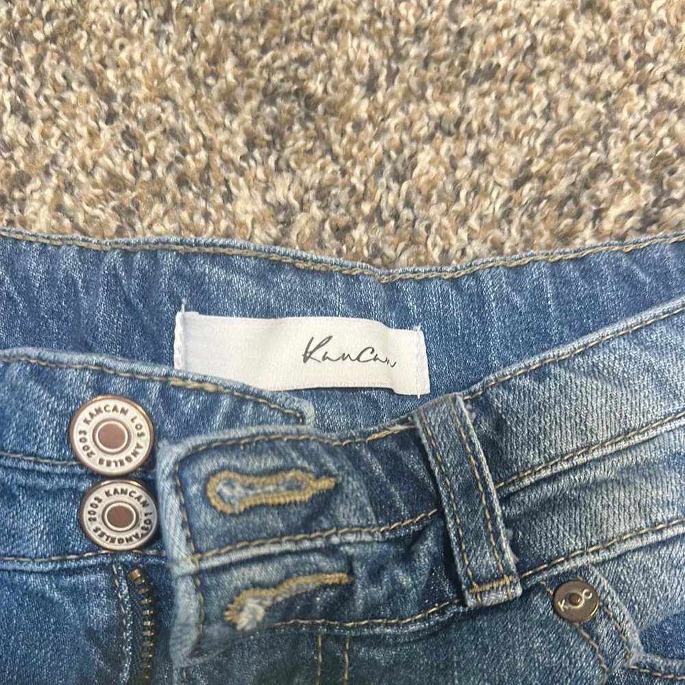 Denim Blue Distressed Women's Shorts - Picture 2 of 6